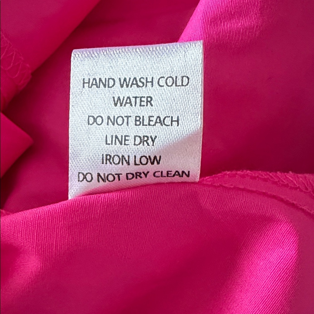 HYFVE Strapless Maxi Dress w Pockets Hot Pink Smocked Back Size Medium - Picture 9 of 9